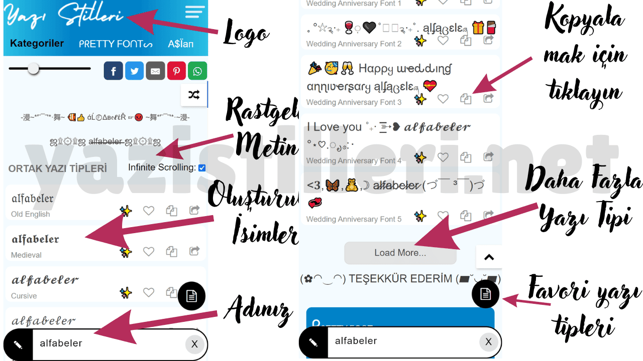 Yazı stilleri nasıl kullanılır